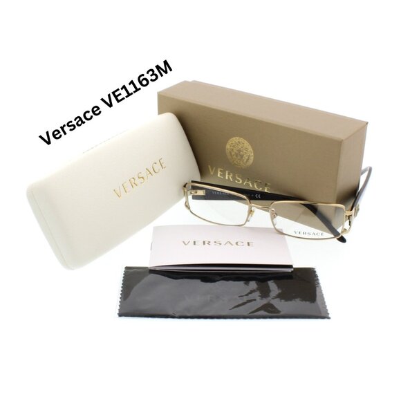 New Versace  VE1163M black/gold eyeglasses frame Retail : $499 - Picture 4 of 8